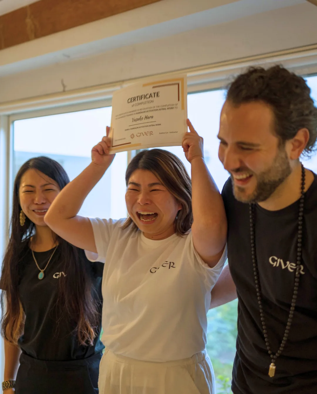 Certification celebration at the end of the GIVER® facilitator training in Japan