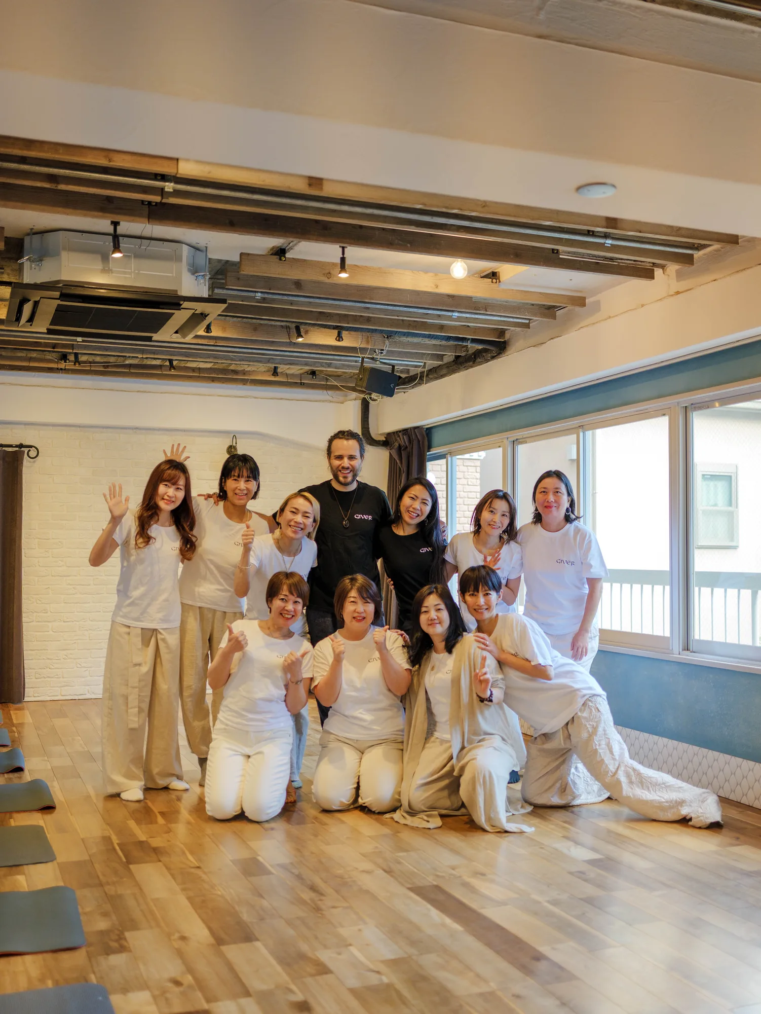 GIVER® facilitator training group after a Kundalini Activation Astral Work session in Japan