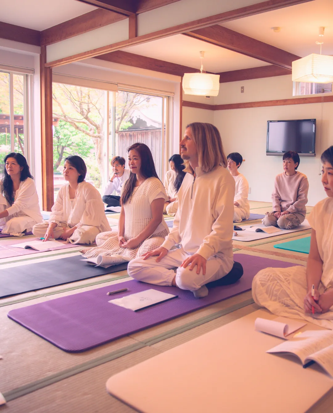 Studying the chakra system during the GIVER® Kundalini Activation Astral Work training in Japan