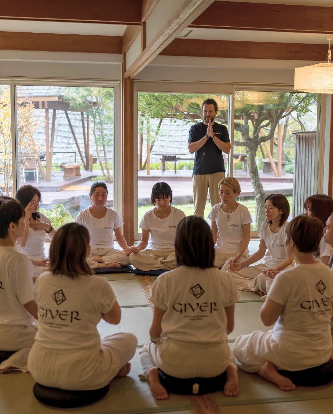 Opening circle of the GIVER® Kundalini Activation Astral Work training in Japan