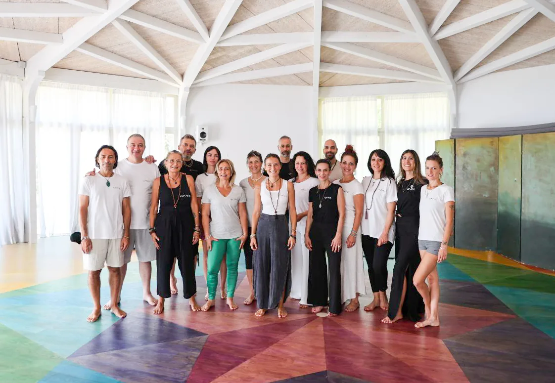 Group portrait of the GIVER® Kundalini Activation Astral Work training in Italy