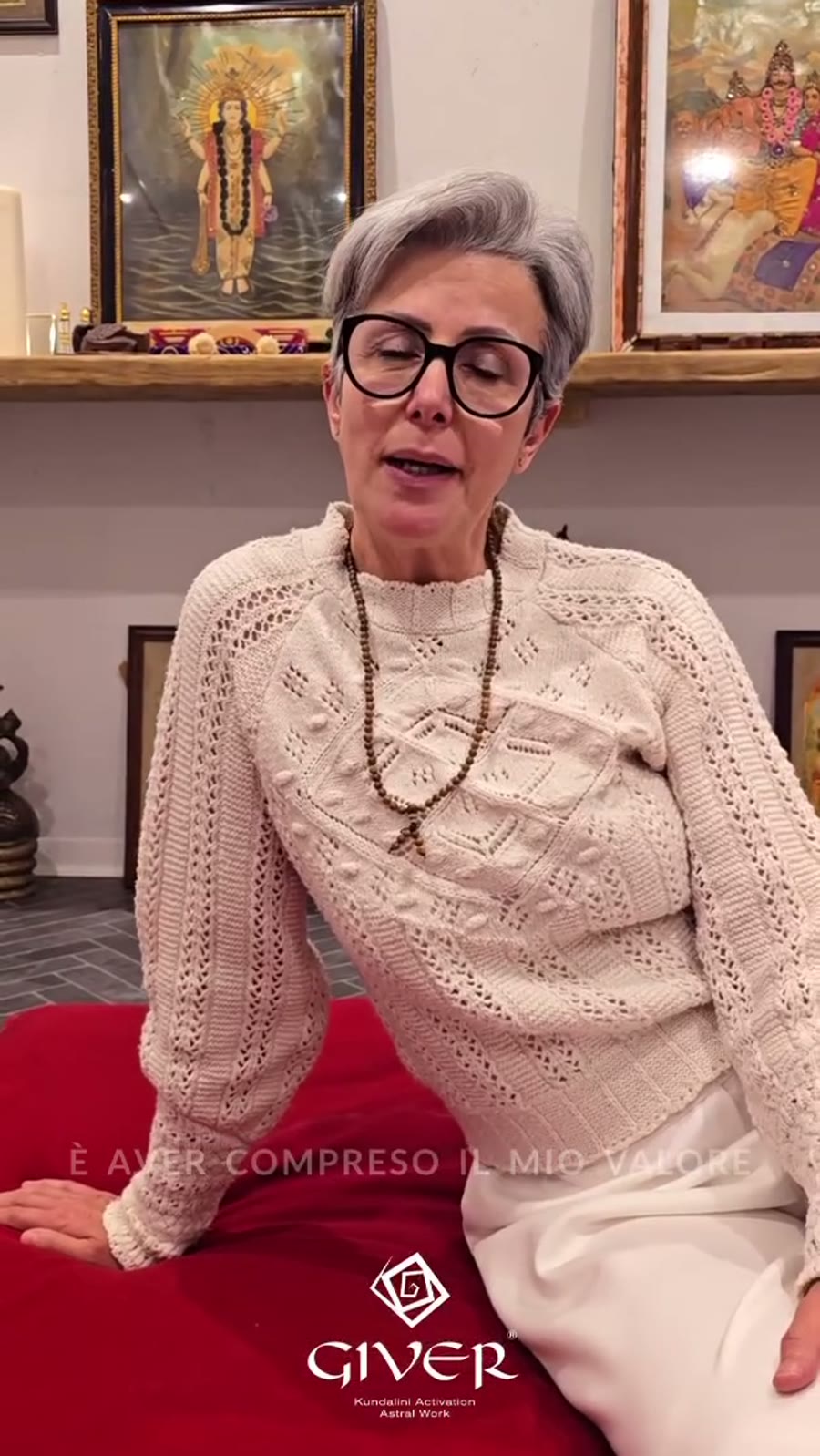 Mirella F. describing reconnecting with herself during the GIVER training